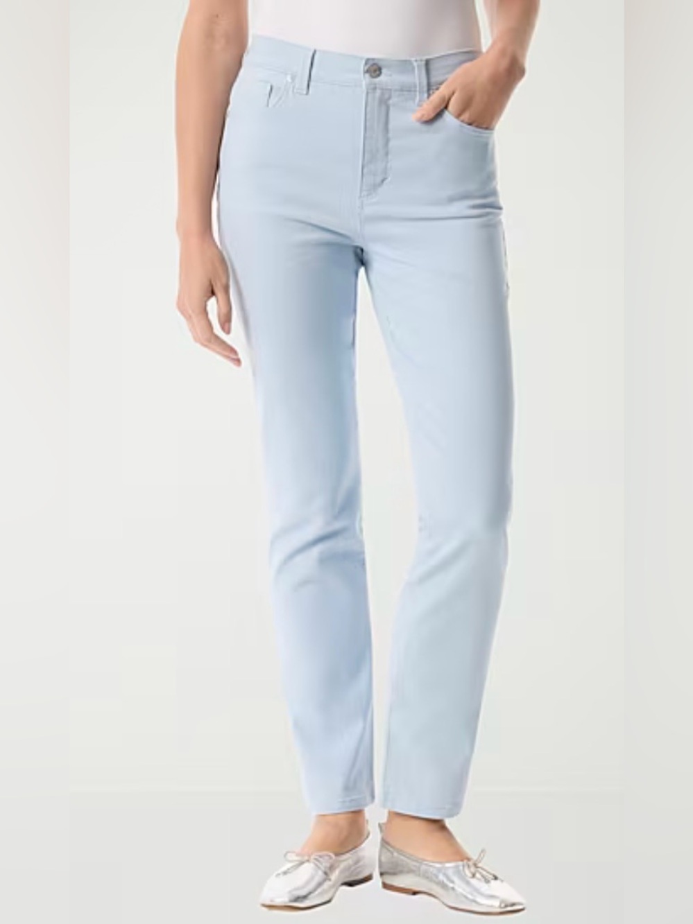 Gloria Vanderbilt Amanda Womens High Rise Tapered Leg Jean Celestial Blue 18S